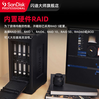 闪迪大师极客G-RAID企业级96T移动硬盘8盘位磁盘阵列G-technology