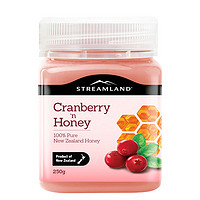 STREAMLAND 新溪岛 蔓越莓蜂蜜250g 新西兰进口纯正水果蜜
