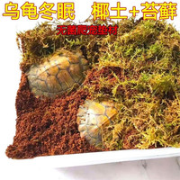 【萌龟饲家】乌龟冬眠用品巴西龟过冬椰土苔藓草沙土垫材保温冬眠窝乌龟冬眠箱 免泡椰土1斤+50克苔藓