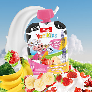 小小帕斯卡草莓香蕉味袋装酸奶 80g
