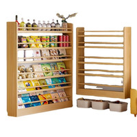 锦需 书架 六层原木色80x8.5x180cm (5层)