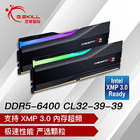 G.SKILL 芝奇 幻锋戟 DDR5 6400MHz RGB 台式机内存 灯条 黯雾黑 32GB 16GB