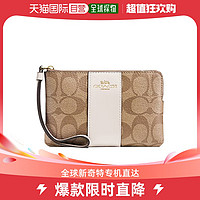 COACH 蔻驰 香港直邮Coach蔻驰女士手拿包小号老花双面夹层钱包拉链时尚