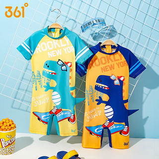 361° 儿童泳衣男童夏季连体平角卡通可爱游泳衣中小童宝宝温泉泳装