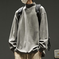 VOCKOO KK23-德绒男款秋冬加绒半高领长袖t恤男生秋季内搭衣服秋装上衣