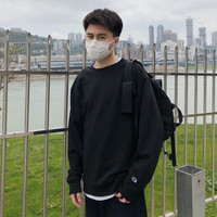 网球穿搭美国Champion圆领卫衣宽松男女套头衫秋冬季加绒