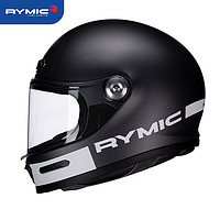 PLUS会员：RYMIC 睿觅 摩托车复古头盔 极夜黑 XXXL (适合头围63-64)