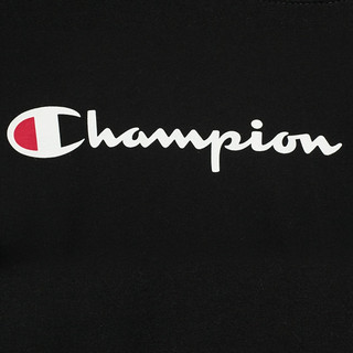 Champion 网球穿搭草写logo纯色圆领长袖T恤 athletics线