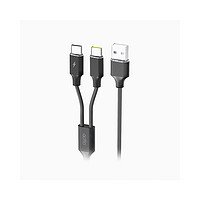 ACTTO 安尚 USB二合一充电数据线 长度 1.1m USB-45
