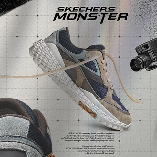 SKECHERS 斯凯奇 京东秒杀 男士绑带小怪兽鞋MONSTER男鞋城市户外复古运动鞋