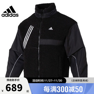 adidas 阿迪达斯 冬季男子运动休闲棉服夹克外套IK5110