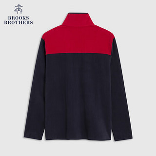 布克兄弟（BrooksBrothers）男士新休闲半拉链高领拼色长袖卫衣 4004-藏青色 XS