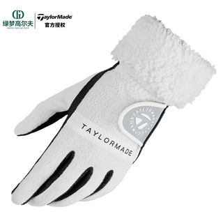 Taylormade泰勒梅女士吸湿发热防风耐磨防滑运动golf高尔夫手套 黑色U21805 S/M