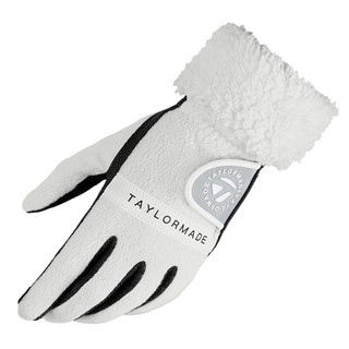 Taylormade泰勒梅女士吸湿发热防风耐磨防滑运动golf高尔夫手套 黑色U21805 S/M