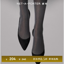 Wolford 女黑色弹力半筒袜netaporter