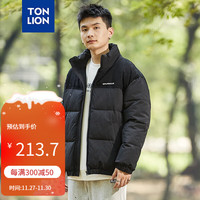 唐狮 TONLION棉衣男男士棉服拼接立领加厚保暖 黑色 XXL