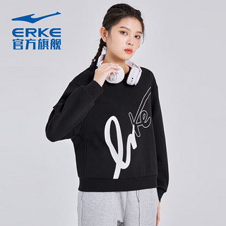 ERKE 鸿星尔克 卫衣女简约logo