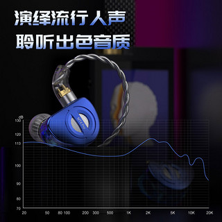 TRN MT4PRO入耳式双动圈耳机HiFi有线耳机高音质电脑直播音乐耳塞