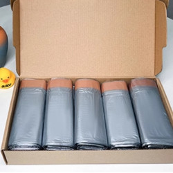 e洁 抽绳垃圾袋家用 45*50cm共150只
