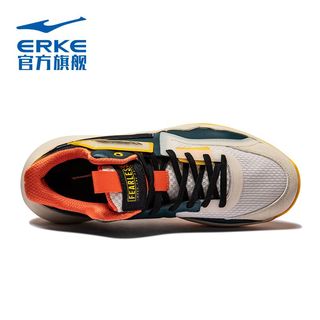 ERKE 鸿星尔克 篮球鞋男鞋秋季款时尚运动鞋耐磨减震厚底室内篮球训练鞋