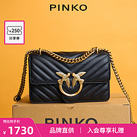 PINKO 品高 新款时尚迷你羊皮小香风女包单肩斜挎飞鸟燕子包正品