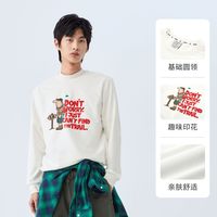 【趣味印花】秋冬季针织套头男式卫衣复古运动卫衣男上衣