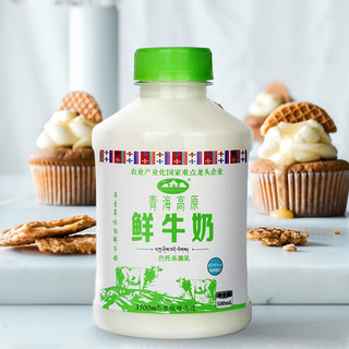 青海湖 青海高原鲜牛奶500ml*4瓶 鲜奶 低温奶 巴氏杀菌牛奶 100%生牛乳