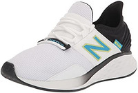 new balance 男式 Fresh Foam Roav V1 跑鞋, 白色/虚拟天空/柠檬水, 11.5