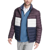 TOMMY HILFIGER 汤米秋冬男装棉衣时尚拼色立领外套保暖棉服