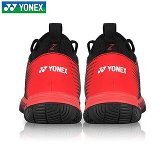 YONEX尤尼克斯羽毛球专业鞋子羽毛球鞋男鞋女鞋减震透气运动鞋 SHBELX2EX-187黑红 低配 37
