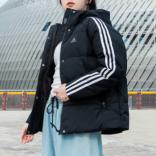 阿迪达斯 （adidas）男装女装 运动服保暖时尚连帽羽绒服外套 IT8720/女款 黑色拍大一码 3XL