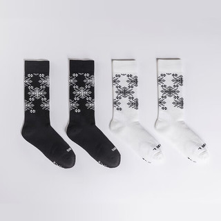 迪卡侬（DECATHLON） 保暖袜子户外登山袜中高筒 2双冬袜 ODS 黑色（4%绵羊毛）2双装 39-42
