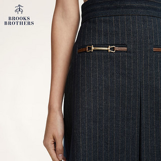 布克兄弟（BrooksBrothers）女士秋商务通勤条纹半身裙 4004-藏青色 6