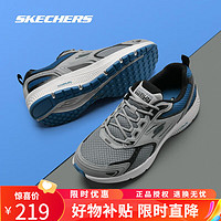 SKECHERS 斯凯奇 新款男鞋轻盈舒适缓震跑步鞋透气网面软底运动休闲鞋