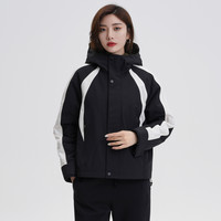 雪中飞 SNOWFLYING 冬连帽短款时尚运动户外女士小个子百搭羽绒服
