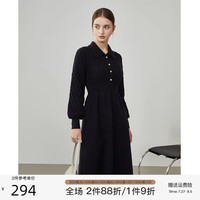 范思蓝恩214723中长款毛衣裙年会过膝打底内搭针织连衣裙女长裙子