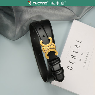 TUCANO啄木鸟皮带女士2022配牛仔裤带真皮女式腰带时尚百搭装饰女款