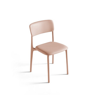 林氏家居现代简约家用餐桌椅子餐厅软包靠背椅2022LS071 【粉色】LS071S1-D椅子