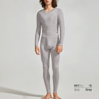 螃蟹秘密 保暖内衣男 加厚加绒冬季青年男士秋衣秋裤棉毛衫保暖套装 氧灰 M