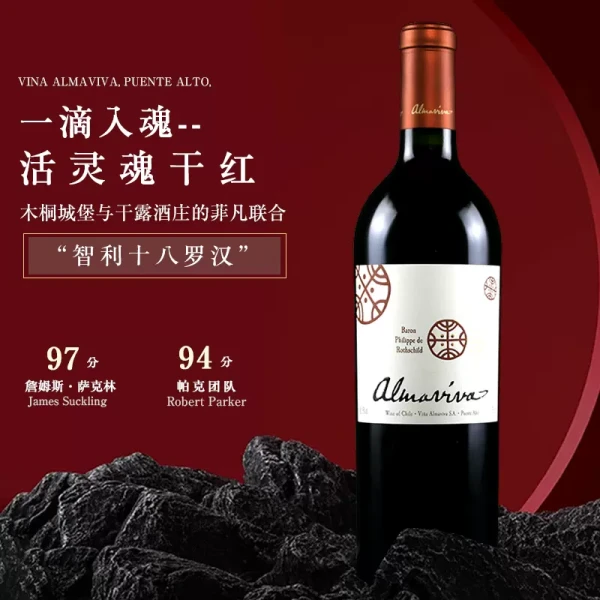 智利十八罗汉、礼遇季、88VIP:活灵魂 上普恩特干型红葡萄酒 2018年 750ml