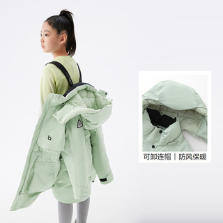 巴拉巴拉lab儿童长款羽绒服2023冬女大童装鹅绒外套