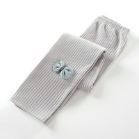 瑄妮薇韩版女童打底裤德绒抽条女童弹力裤中小童潮流公主长裤 灰色 80cm