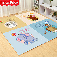 PLUS会员：Fisher-Price 爬行垫宝宝爬爬垫婴儿拼图拼接垫泡沫地垫问候4片六一儿童节礼物