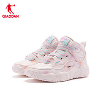 乔丹QIAODAN篮球鞋女运动鞋防滑耐磨减震潮流休闲鞋 氢粉色/白桃粉 38.5