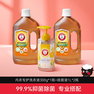 【99%除菌】衣物除菌液1L/2瓶装+内衣专护洗衣液1瓶装