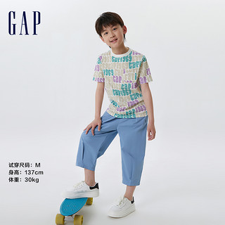 Gap 盖璞 男童LOGO创意运动短袖T恤670413儿童装休闲上衣