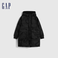 Gap男童秋季2023防风雨保暖发热连帽羽绒服720992儿童装夹克