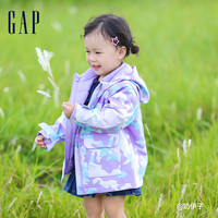 Gap女幼童冬季2023LOGO三合一连帽羽绒服720919儿童保暖外套