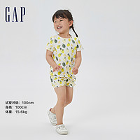 Gap女幼童纯棉短袖601695儿童装可爱运动洋气T恤