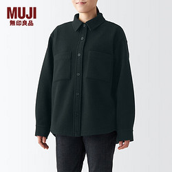 MUJI 無印良品 无印良品 MUJI 女式 起毛弹力 夹克 BCB43C2A 短款外套 黑色 M